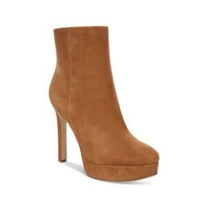 VERONICA BEARD Womens Brown 1" Platform Dali Almond Stiletto Heeled Boots 10 M